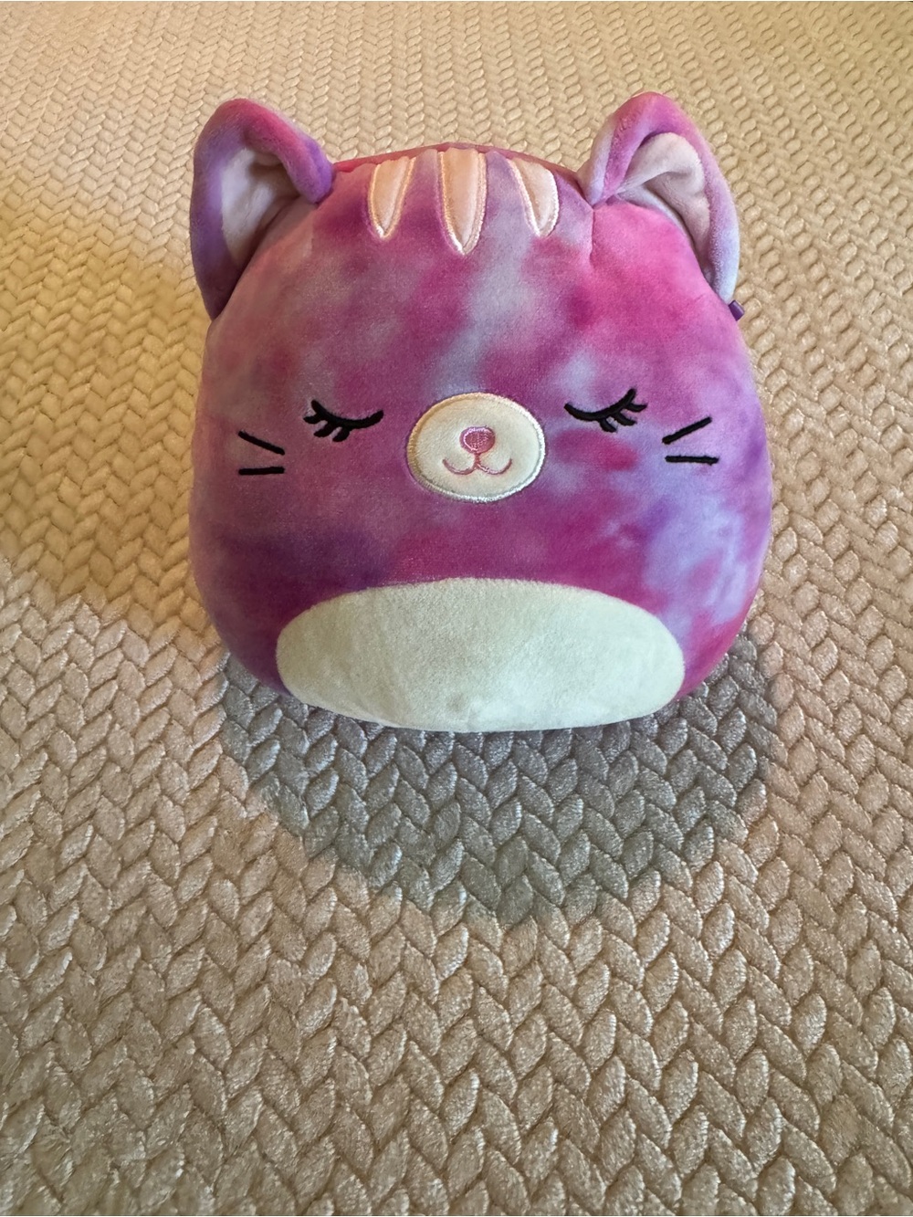 Squishmallows Caeli the Cat Pink and Purple Tie-Dye